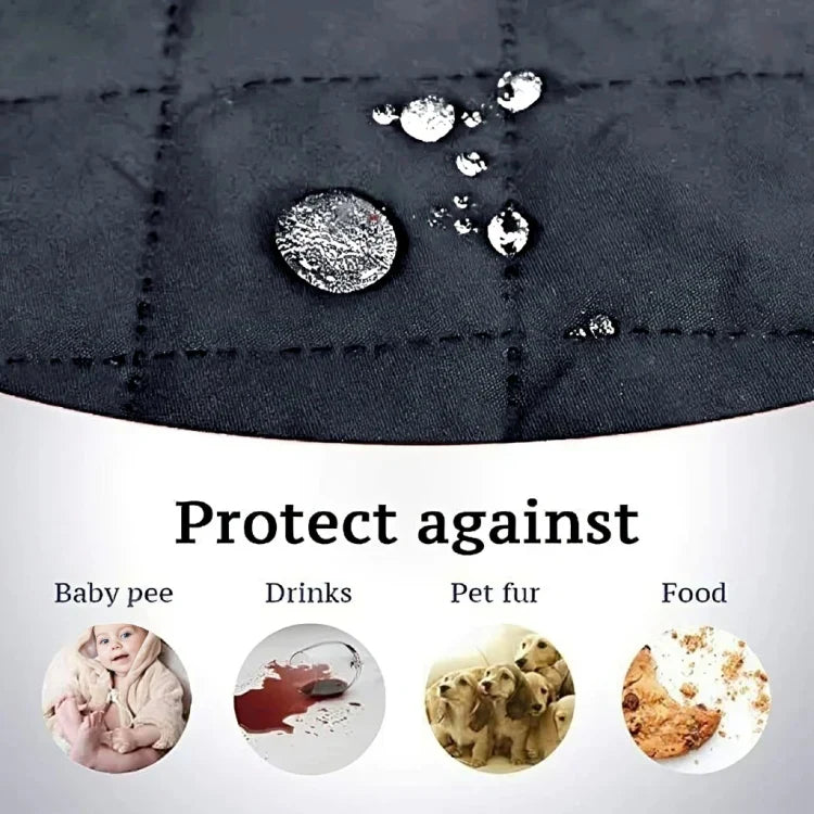 100% Waterproof Quilted Sofa Covers-Grey