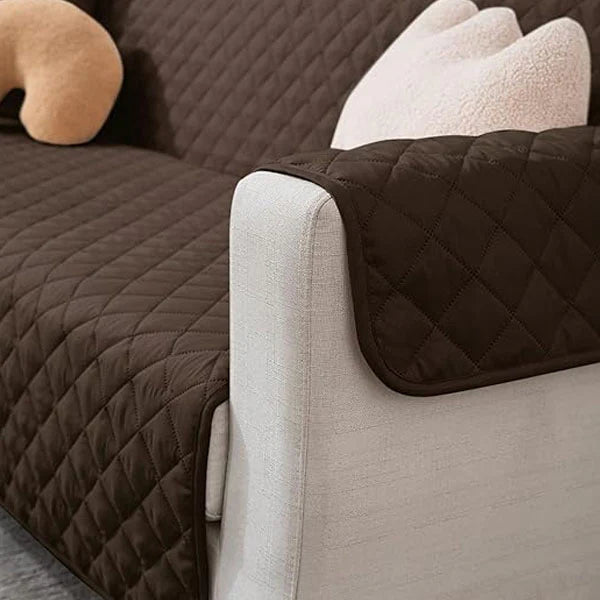 Ultrasonic Quilted Sofa Covers-Chocolate
