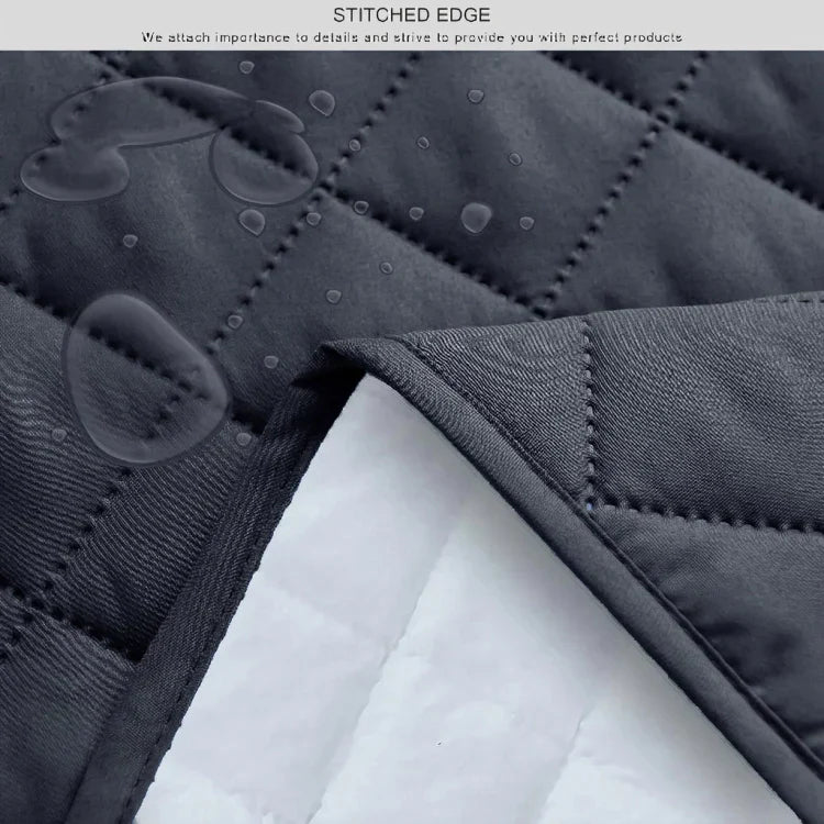 100% Waterproof Quilted Sofa Covers-Grey