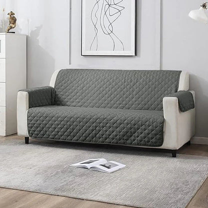 Ultrasonic Quilted Sofa Covers-Dark Grey