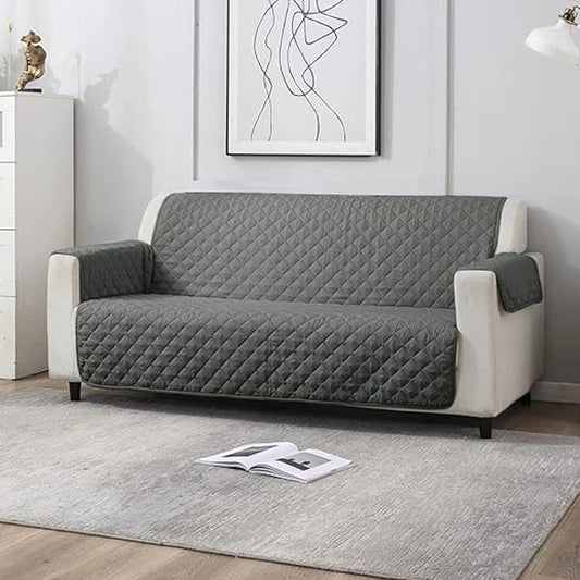 Ultrasonic Quilted Sofa Covers-Dark Grey