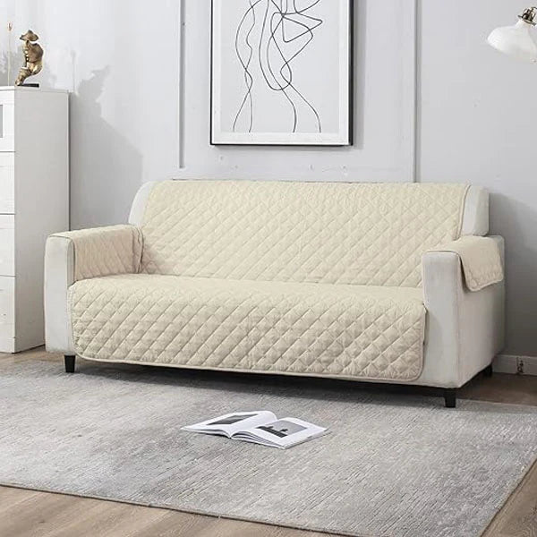 Ultrasonic Quilted Sofa Covers-Off White