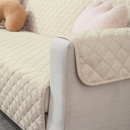 Ultrasonic Quilted Sofa Covers-Off White