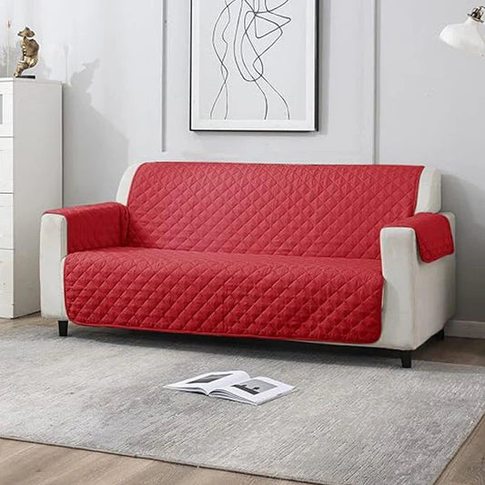 Ultrasonic Quilted Sofa Covers-Red