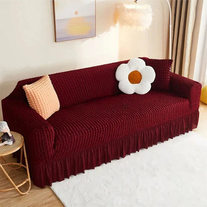 Turkish Bubble Sofa Covers-Maroon